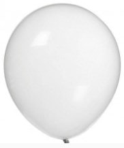 Basksz 12 inc Metalik Beyaz balon