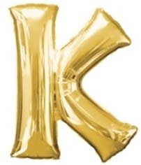 K harfi Sar Altn Gold folyo harf balon 40 inch 100 cm
