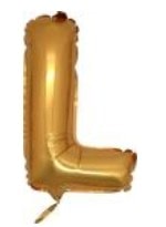 L harfi altn gold folyo balon sper kalite 14 inc 38 cm