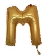M harfi altn gold folyo balon sper kalite 14 inc 38 cm