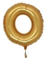 O harfi altn gold folyo balon sper kalite 14 inc 38 cm