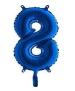 Sekiz rakam Numara Mavi folyo Balon thal kaliteli 14 inc 38 cm folyo balon